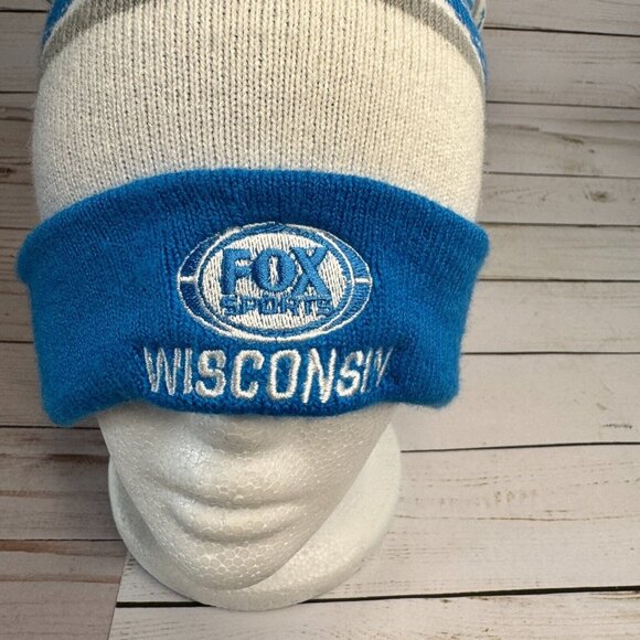 Fox Sports Wisconsin Milwaukee Bucks NBA Unisex Adult Pom Top Winter Beanie Hat - Picture 5 of 6